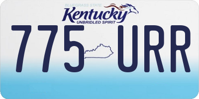 KY license plate 775URR