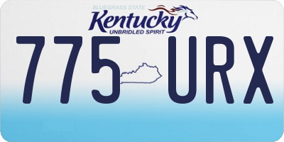 KY license plate 775URX
