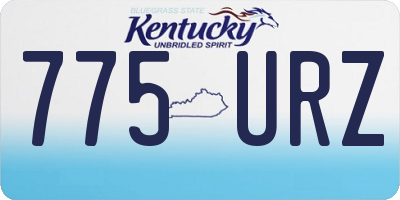 KY license plate 775URZ