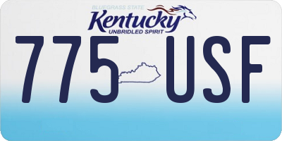 KY license plate 775USF