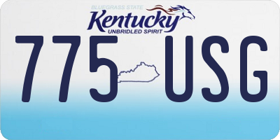 KY license plate 775USG