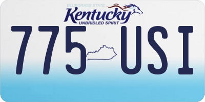 KY license plate 775USI