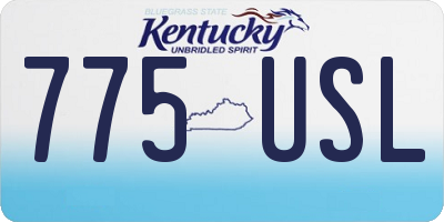 KY license plate 775USL