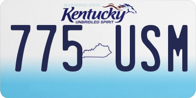 KY license plate 775USM