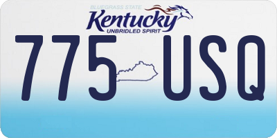 KY license plate 775USQ