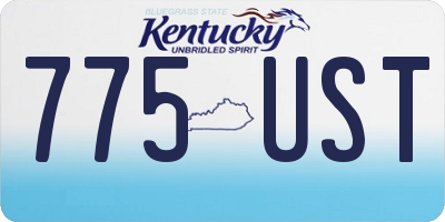 KY license plate 775UST