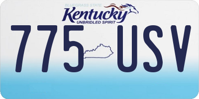 KY license plate 775USV