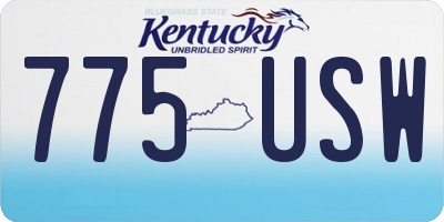 KY license plate 775USW