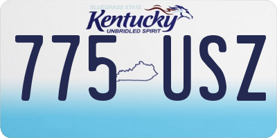 KY license plate 775USZ