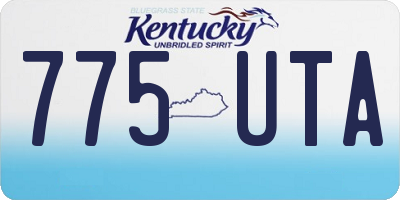 KY license plate 775UTA