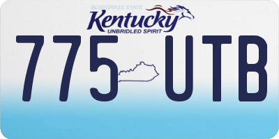 KY license plate 775UTB
