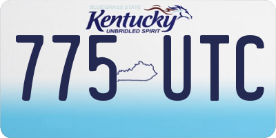 KY license plate 775UTC