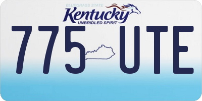 KY license plate 775UTE