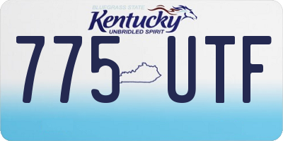 KY license plate 775UTF