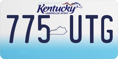 KY license plate 775UTG