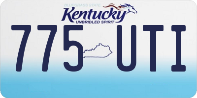 KY license plate 775UTI