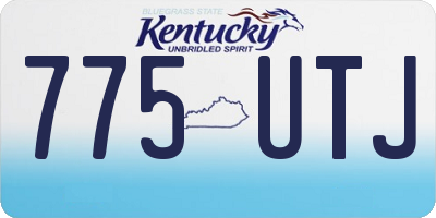 KY license plate 775UTJ