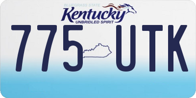KY license plate 775UTK