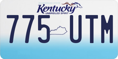 KY license plate 775UTM