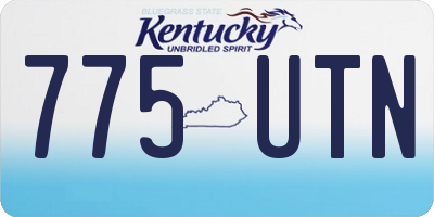 KY license plate 775UTN