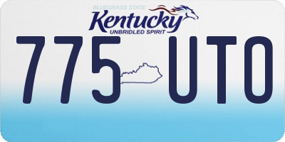 KY license plate 775UTO