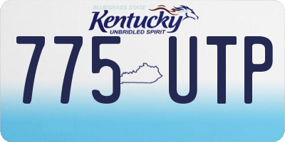 KY license plate 775UTP