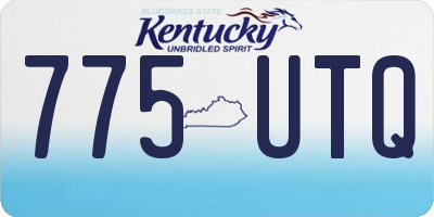 KY license plate 775UTQ