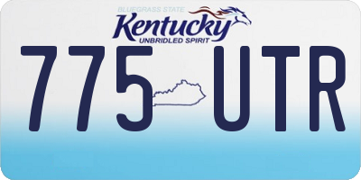 KY license plate 775UTR