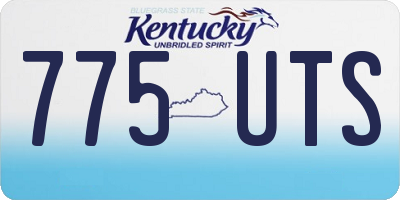 KY license plate 775UTS
