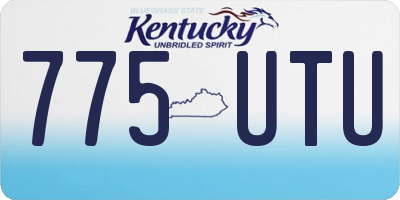 KY license plate 775UTU