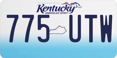 KY license plate 775UTW