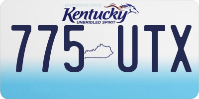 KY license plate 775UTX