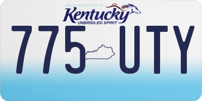 KY license plate 775UTY