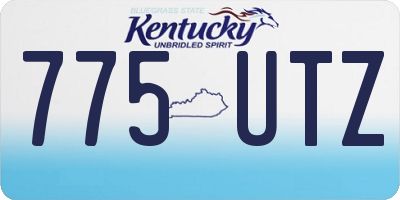 KY license plate 775UTZ