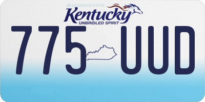 KY license plate 775UUD
