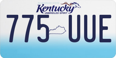 KY license plate 775UUE