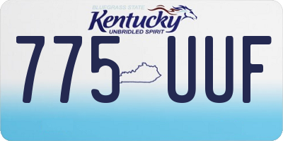 KY license plate 775UUF