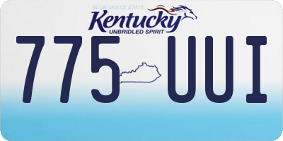 KY license plate 775UUI