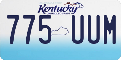 KY license plate 775UUM