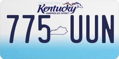 KY license plate 775UUN
