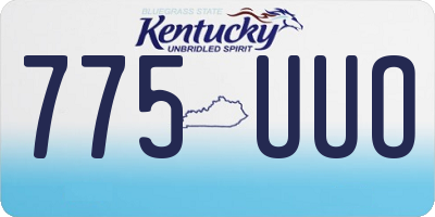 KY license plate 775UUO