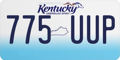 KY license plate 775UUP