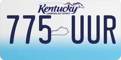 KY license plate 775UUR