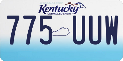 KY license plate 775UUW