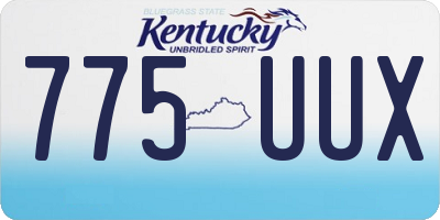 KY license plate 775UUX