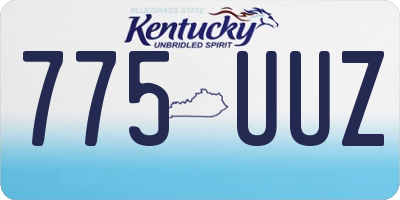 KY license plate 775UUZ