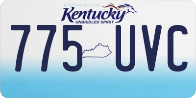 KY license plate 775UVC