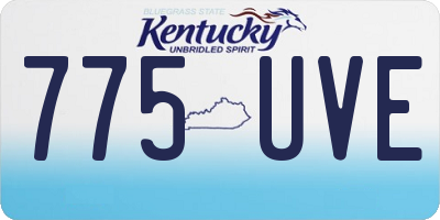 KY license plate 775UVE