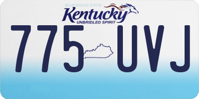 KY license plate 775UVJ