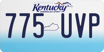 KY license plate 775UVP